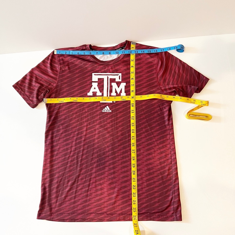 Texas A&M Adidas Lightweight Climalite Athletic Shirt - Size Large - Picture 3 of 6